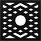 Ekena Millwork Chevron Architectural Grade PVC Pierced Ceiling Medallion, Black, 36"OD x 9 3/8"ID x 1"P CMPP36CHSBL - alternate 1